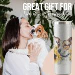 Jack Russell Dog Lover Tumbler - Glitter Silver