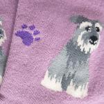 Schnauzer Purple Comfort Socks for Women