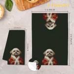 Shih Tzu Christmas Kitchen Towels for Dog Lovers