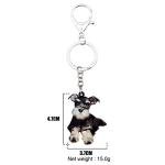 Schnauzer Dog Acrylic Keychain for Pet Lovers