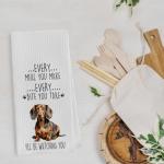 Funny Dachshund Dish Towels Set for Dog Lovers