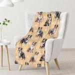Cozy Yellow Australian Shepherd Dog Blanket 40"x50