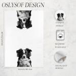 Funny Border Collie Kitchen Towels for Dog Lovers