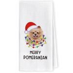 Pomeranian Christmas Kitchen Towels for Dog Lovers