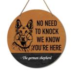 Rustic German Shepherd Welcome Sign for Dog Lovers