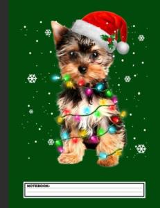 Yorkie Christmas Sweater Notebook for Dog Lovers