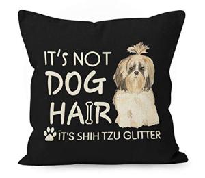 Funny Shih Tzu Throw Pillow Cover for Dog Lovers