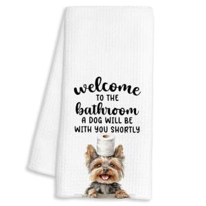Funny Yorkshire Terrier Hand Towels for Dog Lovers
