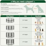 Yaheetech Heavy Duty Dog Playpen for Outdoors