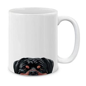 Rottweiler Dog Ceramic Coffee Mug, 11 OZ