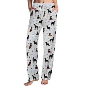 Cozy Rottweiler Dog Print Pajama Pants for Everyone