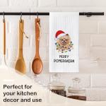 Pomeranian Christmas Kitchen Towels for Dog Lovers