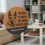 Rustic German Shepherd Welcome Sign for Dog Lovers