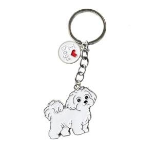 Dog Lover Keychain for Maltese Fans