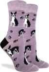 Boston Terrier Dog Socks for Women, Size 5-9