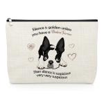Boston Terrier Makeup Bag for Dog Moms