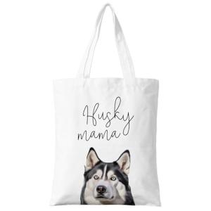 Husky Mama Canvas Tote Bag for Dog Lovers