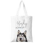 Husky Mama Canvas Tote Bag for Dog Lovers
