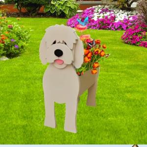 Cute Golden Doodle Dog Planter for Pet Lovers