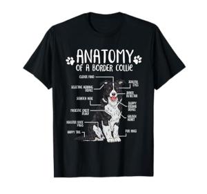 Anatomy Border Collie Dog Lover T-Shirt