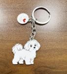 Dog Lover Keychain for Maltese Fans