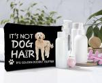 Funny Golden Doodle Glitter Cosmetic Bag