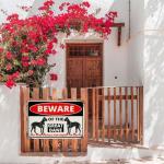 Beware of Dog Great Dane Metal Sign 8x12