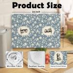 Blue Floral Goldendoodle Kitchen Dish Towels
