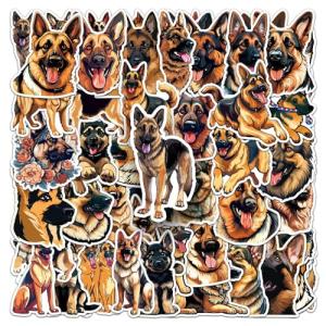 Cute German Shepherd Dog Stickers - 50 PCS