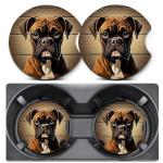 Boxer Dog Car Coasters – Set of 2
