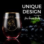 Boxer Dog Mom Stemless Wine Glass 17oz