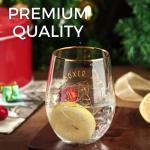 Boxer Dog Mom Stemless Wine Glass 17oz