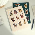 Cute German Shepherd Dog Stickers - 50 PCS