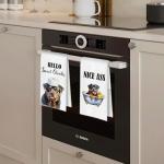 Rottweiler Waffle Weave Hand Towels Set of 2