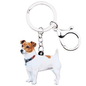 Jack Russell Terrier Acrylic Dog Keychain Charm