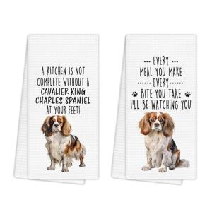 Cavalier King Charles Spaniel Kitchen Towels Set