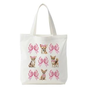 Chihuahua Canvas Tote Bag for Dog Lovers