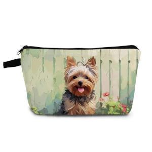 Cute Yorkshire Terrier Makeup Bag for Dog Lovers