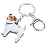 Jack Russell Terrier Acrylic Dog Keychain Charm