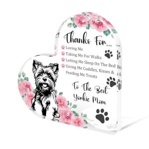 Yorkie Mom Appreciation Plaque - Heart Design