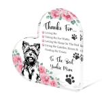 Yorkie Mom Appreciation Plaque - Heart Design