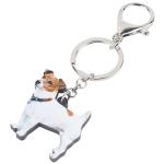 Jack Russell Terrier Acrylic Dog Keychain Charm