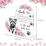 Yorkie Mom Appreciation Plaque - Heart Design