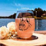 Funny Bulldog Wine Glasses Set for Dog Lovers