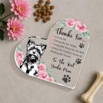 Yorkie Mom Appreciation Plaque - Heart Design
