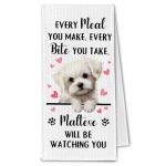 Maltese Dog Lover Kitchen Towels for Fun