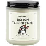 Boston Terrier Gifts & Lavender Dog Fart Candle