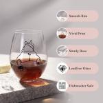 Funny Bulldog Wine Glasses Set for Dog Lovers