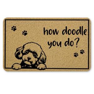 Funny Doodle Dog Door Mat for Pet Lovers