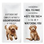 Goldendoodle Kitchen Towels Set for Dog Lovers